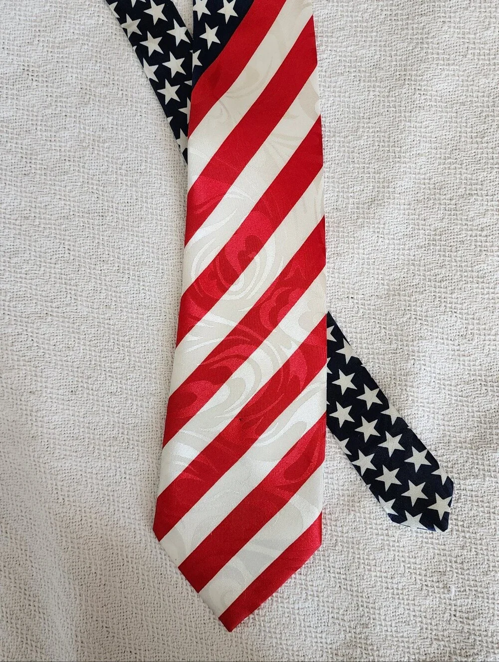 Steven Harris Handmade American Flag Patriotic Stars & Stripes Men's Necktie